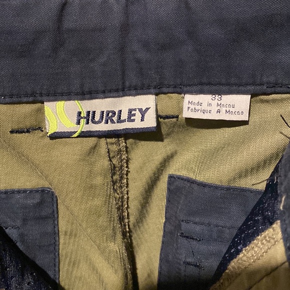 Mens green Hurley cargo pants size 33 - Picture 3 of 3